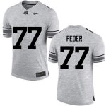 NCAA Ohio State Buckeyes Men's #77 Kevin Feder Gray Nike Football College Jersey NCN8345RY